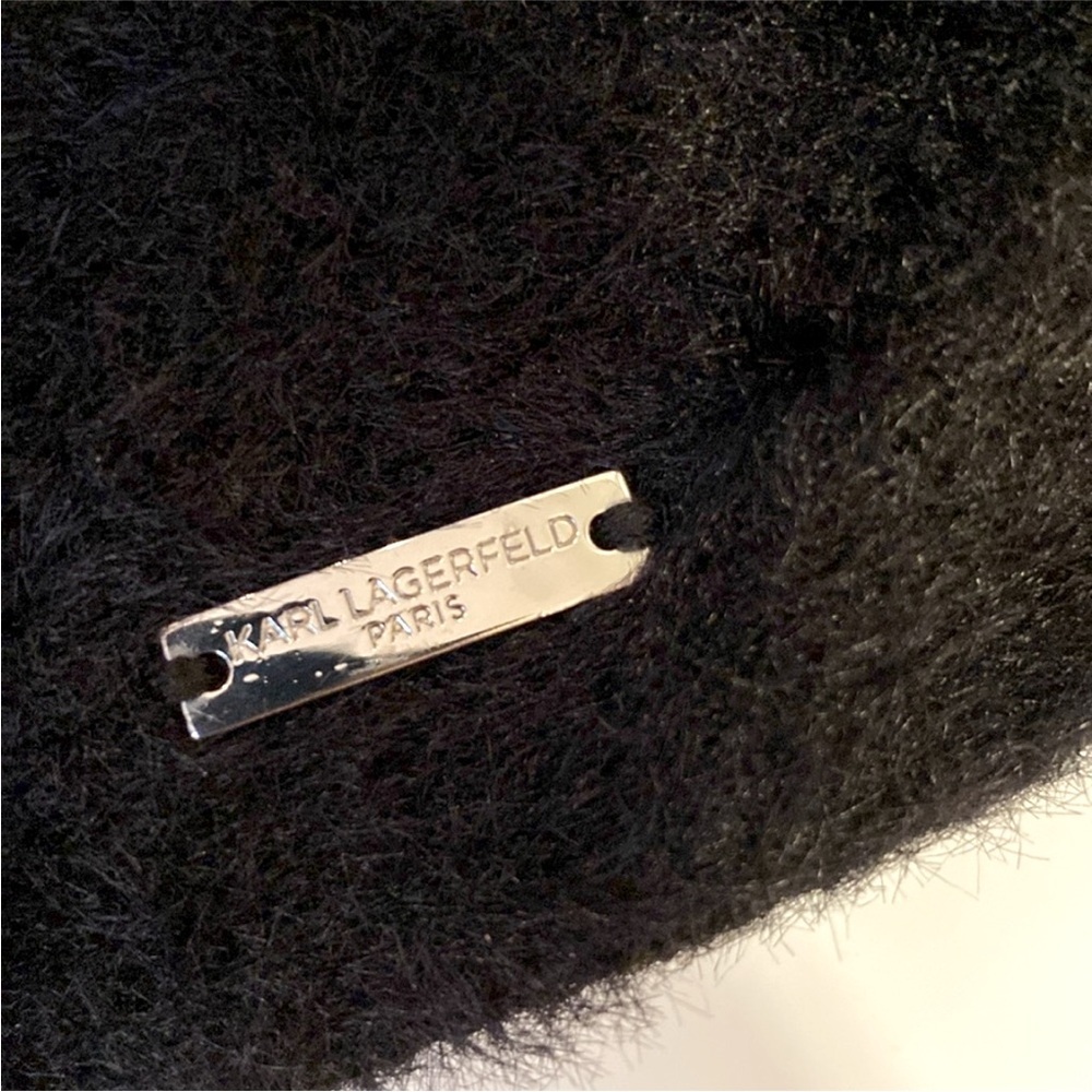 Karl Lagerfeld Paris Jewelry Box Loop Infinity Scarf Black New - Picture 8 of 10